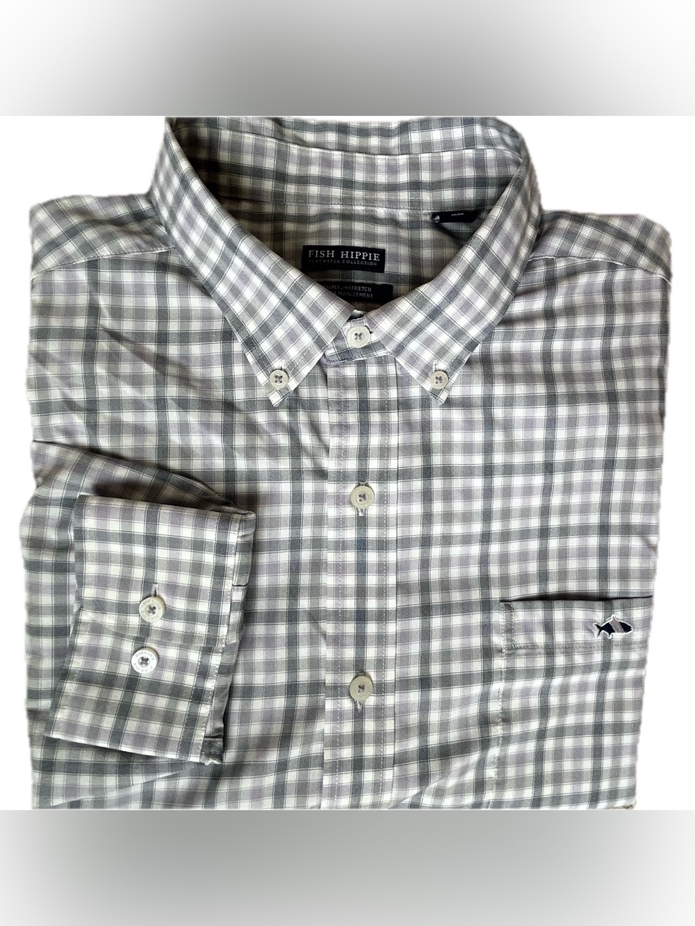 Men's Gray Plaid Button-Down Shirt